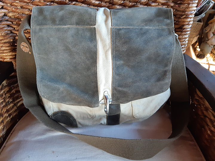 Timberland deri / keten omuz çantası - 35