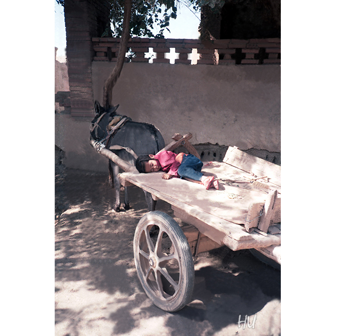 Uyuklarken, Kaşgar, Uygur Bölgesi, Çin, 1984 yılı    Fotoğraf: Halil Uğur 