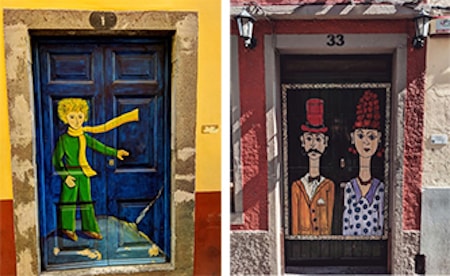 Evlerin kapısına yapılan resimleriyle ünlü takımada
